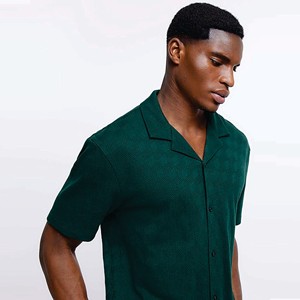 A250 Chemise hawaïenne à manches courtes pour hommes, chemise à fleurs pour les vacances à la plage, chemise Aloha, chemises habillées d'été décontractées de style tropical - Product Image 4