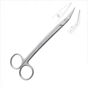 High Grade Dental Gum Scissors 170mm Saw Edge Angular Excellent Cutting Suture Scissors/Gum Scissor