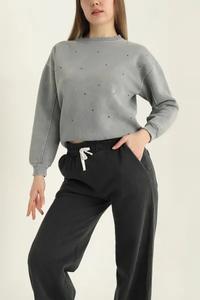 Sudadera elegante para mujer, jersey con hombros caídos, sudadera para mujer en diferentes estilos, sudadera con logotipo personalizado para mujer - Product Image 5