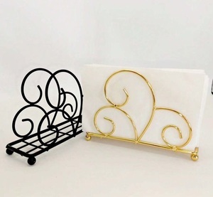 Beautiful metal <b>wire</b> tissue holder for home kitchen and bathroom with handcrafted elegant design and sturdy <b>wire</b> frame - Product Image 1