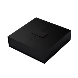 Factory Wholesale Custom Printed Double Door Black <b>Magnetic</b> <b>Gift</b> <b>Box</b> Luxury Satin Lining Collapsible Packaging <b>Box</b> Cases Bulk - Product Image 2
