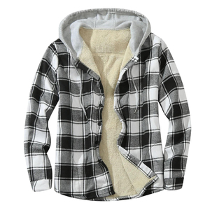 Wholesale Custom Logo Men's <b>Fleece</b> <b>Lined</b> Flannel <b>Shirt</b> Warm up Brushed Plaid <b>Shirt</b> Jacket for Man, Man Jacket - Product Image 5