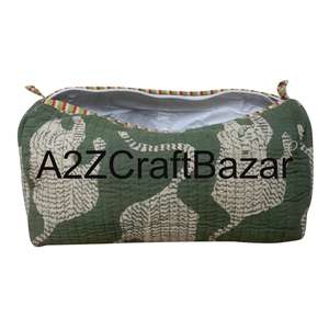 Eco-Friendly Cotton Fabric Cosmetic Bags Tassel Zipper Closure Fashion Design Reusable Lightweight Multi-Function Makeup Pouch - Product Image 4