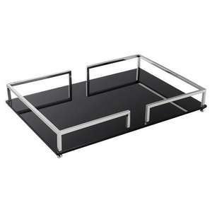 Plateau de serveur en marbre blanc au design moderne utilisé dans la cuisine, la restauration et le service plateau de service pour les aliments, le café et le thé - Product Image 2