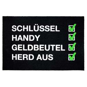 Paillasson de porte au design moderne avec liste de contrôle, porte-clés, porte-téléphone, porte-portefeuille et rappel de mise hors tension du four - Product Image 2