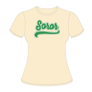 T-shirt Sororité Grecque Ivoire 08 pour Femme – Rose & Vert, Écologique, Décontracté, Élégant, Tenue d'été pour Sororité Universitaire - Product Image 5