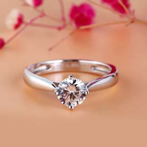 Jeulia Classic <b>Solitaire</b> Round Cut Moissanite <b>Ring</b> in Sterling <b>Silver</b> - Product Image 5