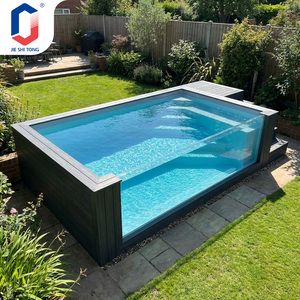 Custom Luxury Above <strong>Ground</strong> Fiberglass Swimming <strong>Pool</strong> with Clear Acrylic Window Prefabricated FRP Outdoor <strong>Pool</strong> - Product Image 4