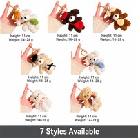 Gantungan Kunci Beruang Bulu Ramah Lingkungan Grosir, Liontin Anjing Bulu Keriting Lucu, Hiasan Tas, Dekorasi Tas Sekolah, Hadiah Anak 11cm Logo Custom