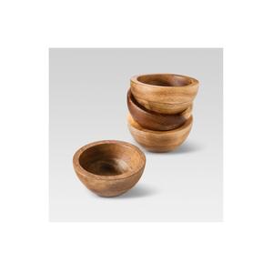 Bol en bois artisanal de qualité supérieure forme ronde salade fruits pain rustique ferme cuisine naturel servant bol décoratif - Product Image 2