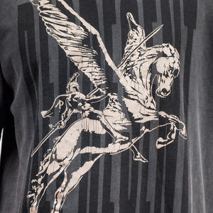 Camiseta personalizada de algodón 100% de peso pesado para hombre, camisetas cuadradas con lavado ácido Vintage rasgadas desgastadas en estilo Hip Hop de gran tamaño - Product Image 5