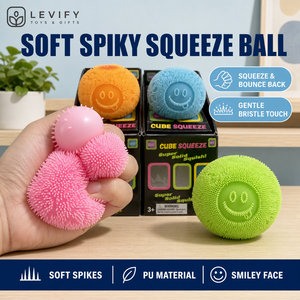 Balle anti-stress souple et pointue à presser, jouet sensoriel en forme de visage souriant pour apaiser les mains et le bureau au quotidien - Product Image 3