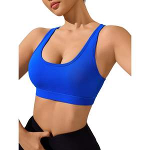 Soutien-gorge de sport personnalisé pour femme, dos élégant, respirant, bretelles croisées spaghetti, push-up, pour yoga et activités de plein air - Product Image 1