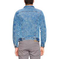 Veste en jean déchirée décontractée pour homme, col rabattu, technique délavée, idéale pour l'hiver, service OEM – Meilleures ventes