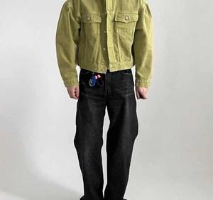 2025 Nueva chaqueta vaquera de calle para hombre con diseño Original aspecto lavado y cuello levantado - Product Image 2