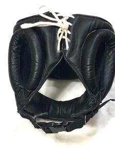 Casque de boxe de haute qualité en cuir véritable noir 2025, protection de la tête, protection des joues, SI-HG-026 - Product Image 4