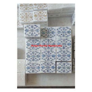 กล่องฝังหินอ่อนสีขาวทำด้วยมือสุดหรูเครื่องประดับแม่มุกคุณภาพระดับพรีเมียมของขวัญแต่งงาน - Product Image 1