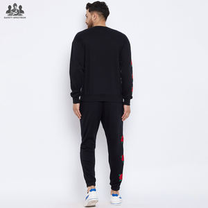 Ensemble de survêtement décontracté pour homme, couleur unie, vente en gros |   Ensemble de survêtement assorti |   Vêtements de sport respirants 100% coton |   Usine - Product Image 2