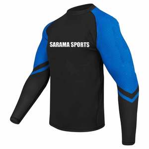 Rashguard à manches longues en polyester sublimé de haute qualité, écologique, 220g, couleurs personnalisées, logo personnalisé, vêtements de combat MMA BJJ pour hommes - Product Image 1