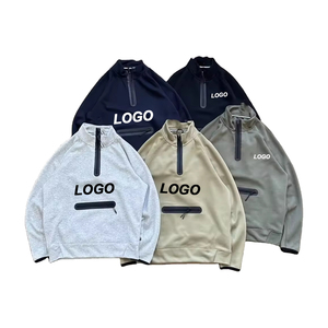 Sweats à capuche et sweat-shirts pour hommes Sweat-shirt surdimensionné en polyester/coton avec logo personnalisé Sweat-shirt à capuche d'automne gris/noir respirant et écologique - Product Image 2