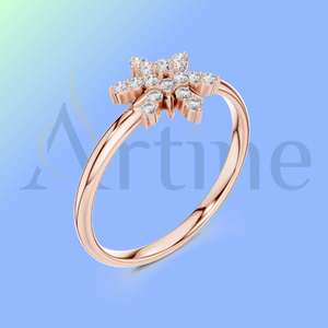 Anillo de boda de diseño 18K para mujer - Product Image 1