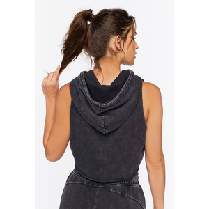 Sudadera con capucha personalizada con cordón para mujer, jersey de alta calidad, sudaderas con capucha cortas de manga corta con cuello redondo para mujer - Product Image 5