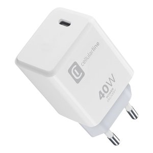 40W <b>USB</b> Type-C White ACHIPHUSBCPD40WW Fast <b>Charging</b> Wall Charger for EU US JP Sockets - Product Image 1