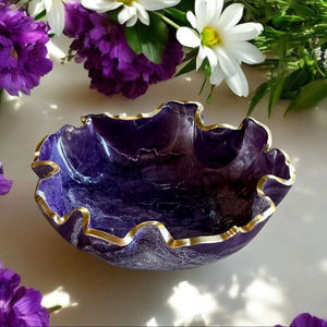 Tazón de Comida de Resina Epoxi de Lujo con Acabado Brillante para Uso Doméstico y en Restaurantes, Tazón Decorativo de Resina Epoxi para una Mesa Elegante - Product Image 1