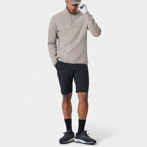 Venta al por mayor personalizado pulóver cálido invierno grueso polar hombres Golf Quarter Zip sudadera y sudaderas con capucha hombres 1/4 cremallera sudaderas venta - Product Image 3