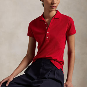 Wholesale 100% cotton Women's <b>Polo</b> <b>Shirts</b> Custom embroidered logo Breathable Short sleeve solid colour comfortable <b>ladies</b> <b>polo</b> - Product Image 3