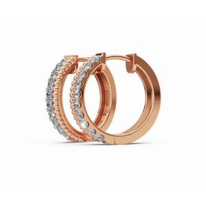 Exclusivos Aros de Oro de 14 Quilates con Diamantes Diana Classic Radiance, Corte Redondo, Joyería Cultivada en Laboratorio, Venta al por Mayor, Proveedor OEM - Product Image 2