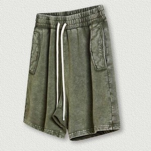 กางเกงวอร์มขาสั้นผ้าคอตตอนซักแบบวินเทจผ้าซับเหงื่อหนาสำหรับสตรีทแวร์ออกแบบได้ตามต้องการ2025 - Product Image 5