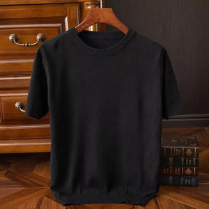Camiseta de Verano para Hombre, Cuello Redondo, Manga Corta, Tejida, Estampada Personalizada, 100% Algodón, Corte Holgado, Anti-Pilling, Alta Calidad, 220g - Product Image 3