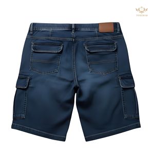 กางเกงขาสั้นคาร์โก้ผ้าฝ้ายหลายกระเป๋าแบบปรับแต่งได้สำหรับผู้ชายชุดทำงานแบบลำลองเสื้อผ้าแนวสตรีทสวมใส่ในฤดูร้อน - Product Image 5