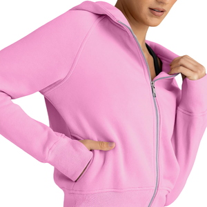 Hoodies décontractés à épaules tombantes avec poignets élastiques, respirants, écologiques, en tricot, à coupe courte pour femmes - Product Image 5