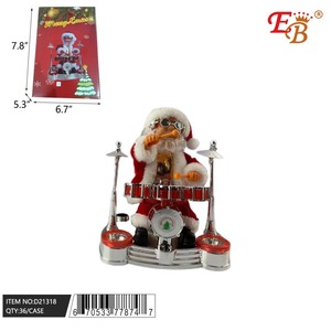 Babbo natale elettrico che suona il tamburo 36 pz/CS per decorazioni natalizie - Product Image 1