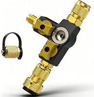 Outil de dépose et d'installation de cartouches de valve de réfrigérant AC avec jauge de niveau, système à double valve, outil de service HVAC pour cartouches de valve