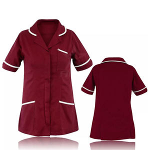 Fabricant d'équipement d'origine Vente en gros Haut à récurer unisexe à col en V médical Extensible 3 poches Ensemble uniforme à manches courtes pour médecins, infirmières, médecins et hôpitaux - Product Image 1