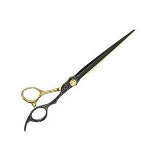 Professional Pet Grooming <b>Scissor</b> Gold and Black Color German Stainless Steel Animal <b>Dog</b> Hair Cutting Grooming <b>Scissor</b> - Product Image 2