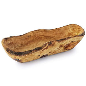 Prix raisonnable Bol à pâte ovale rustique Finition naturelle Bol à salade en bois de luxe Plats de placage polyvalents Salades Assiette la plus longue - Product Image 6