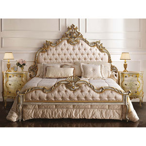 เฟอร์นิเจอร์ห้องนอนสุดหรูและคลาสสิก ทำจากไม้มะฮอกกานี แกะสลักด้วยมือ พร้อมเคลือบสีทอง - Product Image 3