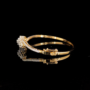 Bracelet pour femme en or 14 carats avec diamants naturels 1,19 carat, couleur EF, taille brillant, clarté VVS VS, certifié IGI, luxe élégant et raffiné - Product Image 2