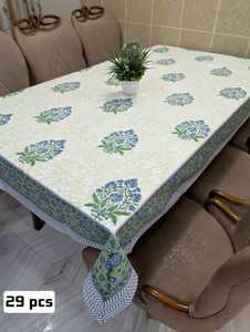 Nappe élégante 100% coton imprimé de blocs de main de conception florale - Product Image 4