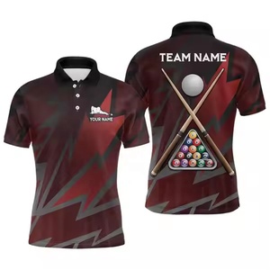 Chemises d'équipe de billard en tricot uni imprimées numériquement pour hommes – Idéales pour les tournois de billard et de snooker – Personnalisables - Product Image 4