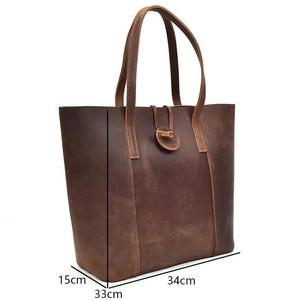 Wholesale Real Durable Leather Women's <b>Tote</b> <b>Bag</b> Trendy Handbag with Decoration Charm OEM FBA Product - Product Image 1