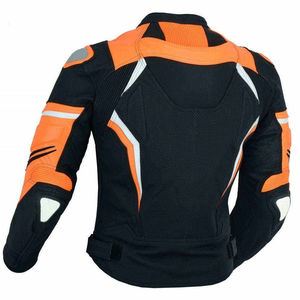 Chaqueta de moto de cuero impermeable personalizada para hombre, manga completa, 380g, transpirable, a prueba de viento, opciones de talla grande para todas las estaciones - Product Image 5