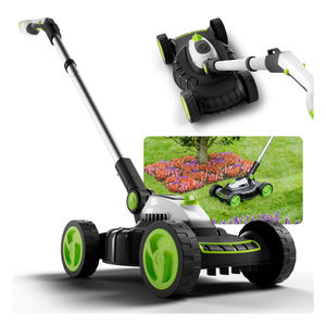 Tondeuse à gazon électrique pliable avec poignées pliables, fonctionnement silencieux et grand attrape-herbe arrière rangement facile pour garage - Product Image 1