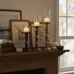 2026 bougeoir conique Ombre Antique fini bougeoir ensemble pour mariage bougeoir en aluminium de qualité durable - Product Image 4