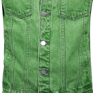 Veste en jean pour homme en gros, printemps, coupe-vent, polaire standard, chaude, décontractée, col rabattu, logo sur le devant, par HI 2026 - Product Image 3