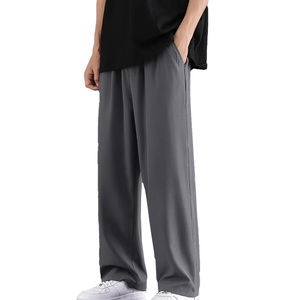 Wholesale OEM Service Men's Winter Casual Sweatpants-Eco-Friendly 100% Cotton Canvas Fleece Thickness <b>Elastic</b> Waist <b>Lace</b>-Up - Product Image 2